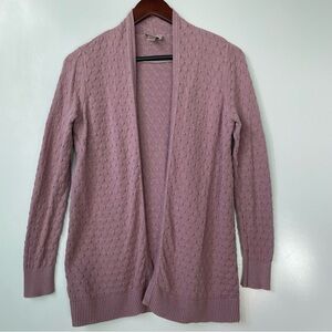LOFT Lavender Open-Front Cardigan
